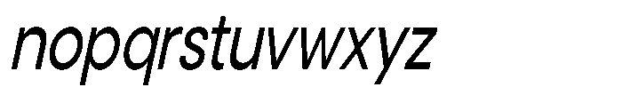 Noverion Sans Slanted Condensed Font LOWERCASE