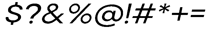 Noverion Sans Slanted Expanded Font OTHER CHARS