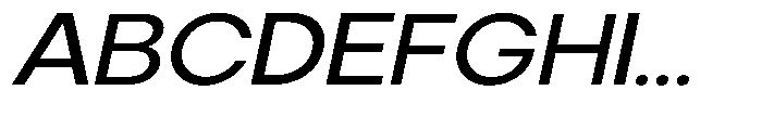 Noverion Sans Slanted Expanded Font UPPERCASE