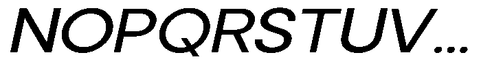 Noverion Sans Slanted Expanded Font UPPERCASE