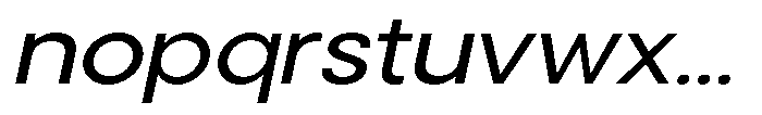 Noverion Sans Slanted Expanded Font LOWERCASE