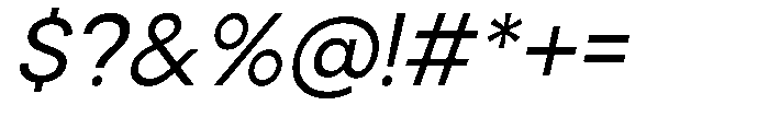 Noverion Sans Slanted Font OTHER CHARS