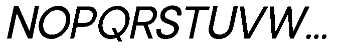 Noverion Sans Slanted Font UPPERCASE