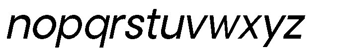 Noverion Sans Slanted Font LOWERCASE