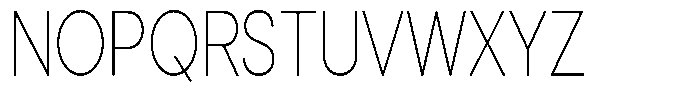 Noverion Sans Thin Condensed Font UPPERCASE