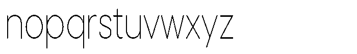 Noverion Sans Thin Condensed Font LOWERCASE