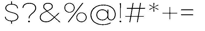 Noverion Sans Thin Expanded Font OTHER CHARS