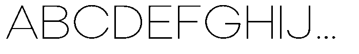 Noverion Sans Thin Expanded Font UPPERCASE
