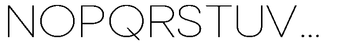 Noverion Sans Thin Expanded Font UPPERCASE