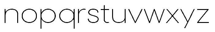 Noverion Sans Thin Expanded Font LOWERCASE