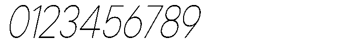 Noverion Sans Thin Slanted Condensed Font OTHER CHARS