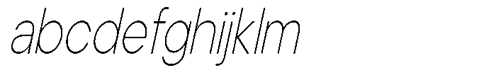 Noverion Sans Thin Slanted Condensed FONT