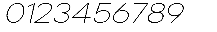 Noverion Sans Thin Slanted Expanded Font OTHER CHARS