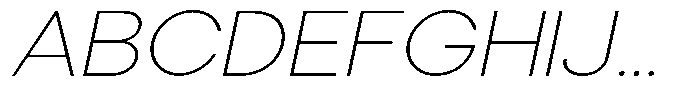 Noverion Sans Thin Slanted Expanded Font UPPERCASE