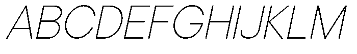 Noverion Sans Thin Slanted Font UPPERCASE
