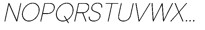 Noverion Sans Thin Slanted Font UPPERCASE