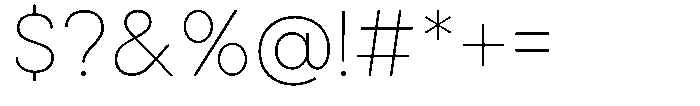 Noverion Sans Thin Font OTHER CHARS