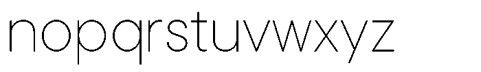 Noverion Sans Thin Font LOWERCASE