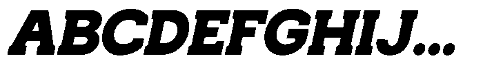 Noverion Slab Black Slanted Font UPPERCASE