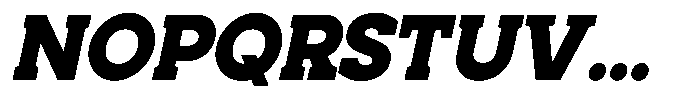 Noverion Slab Black Slanted Font UPPERCASE