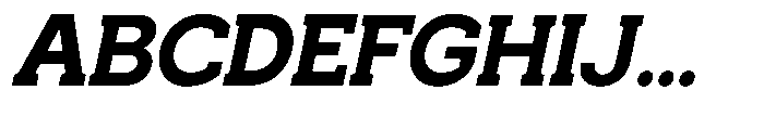 Noverion Slab Bold Slanted Font UPPERCASE