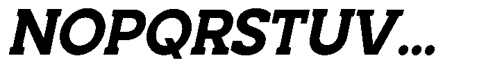 Noverion Slab Bold Slanted Font UPPERCASE