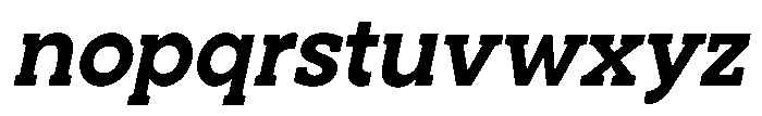 Noverion Slab Bold Slanted Font LOWERCASE
