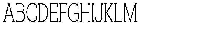 Noverion Slab Extra Light Condensed Font UPPERCASE