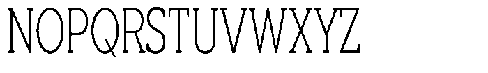 Noverion Slab Extra Light Condensed Font UPPERCASE