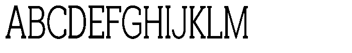 Noverion Slab Light Condensed Font UPPERCASE
