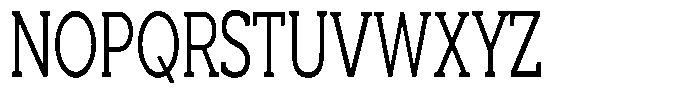 Noverion Slab Light Condensed Font UPPERCASE