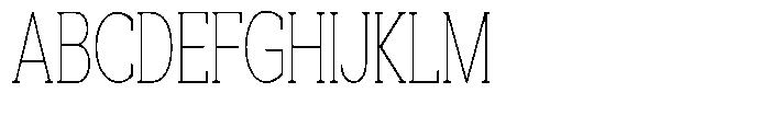 Noverion Slab Thin Condensed Font UPPERCASE