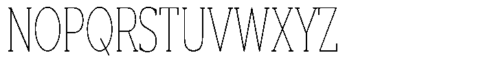 Noverion Slab Thin Condensed Font UPPERCASE