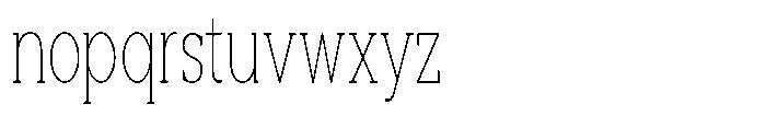 Noverion Slab Thin Condensed Font LOWERCASE