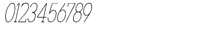 Noverion Slab Thin Slanted Condensed Font OTHER CHARS