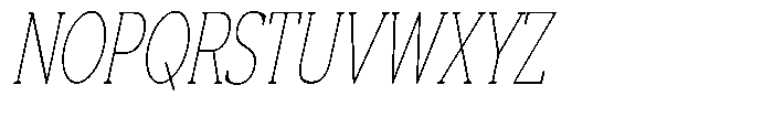 Noverion Slab Thin Slanted Condensed Font UPPERCASE