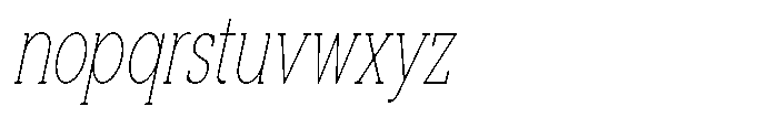 Noverion Slab Thin Slanted Condensed Font LOWERCASE