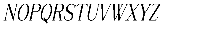 Noveris Forma Condensed Slant Font UPPERCASE