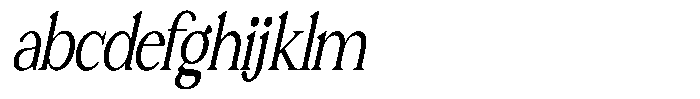 Noveris Forma Condensed Slant FONT