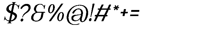 Noveris Forma Slant Font OTHER CHARS