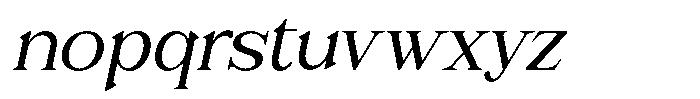 Noveris Forma Slant Font LOWERCASE
