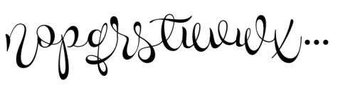 Novety Script Regular Font LOWERCASE