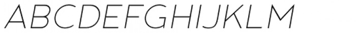 Noyh Geometric Extra Light Italic Font UPPERCASE