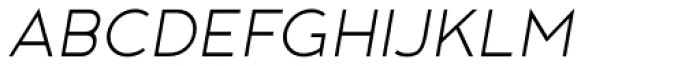 Noyh Geometric Light Italic Font UPPERCASE