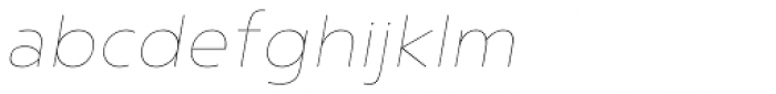 Noyh Geometric Thin Italic Font LOWERCASE