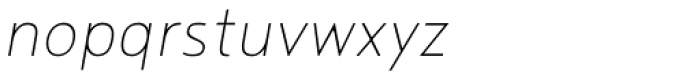 Noyh Slim ExtraLight Italic Font LOWERCASE
