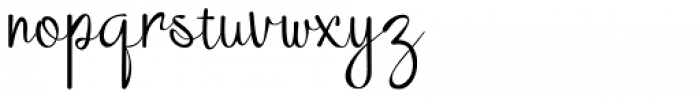 Nozomi Handwriting Script Regular Font LOWERCASE