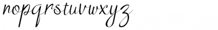 Nozomi Handwriting Script Thin Italic Font LOWERCASE