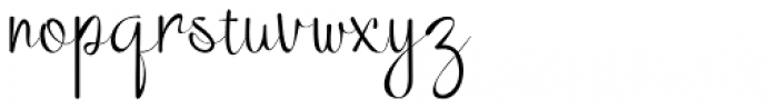 Nozomi Handwriting Script Thin Font LOWERCASE