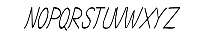 Nocturn-CondensedItalic Font UPPERCASE